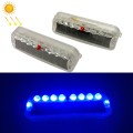 2 PCS LED Solar Decorative Night Vibration Lighting Warning strobe Lamp(Blue)