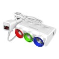 MEICHELE Car Cigarette Lighter Charger Dual USB 1A+2.1A With Switch(White Voltage Version)
