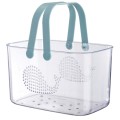 Portable Bath Basket Draining Storage Basket(Green)