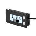 Waterproof LCD Two-wire Lead-acid Lithium Battery Digital Display Voltage Meter 8-72V (White)