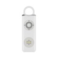 Anti-wolf Alarm Rechargeable Female Student Self-defense Keychain(White)