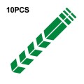 10 PCS Car Stripe Reflective Sticker Motorcycle Fender Arrow Stickers(Green)