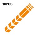 10 PCS Car Stripe Reflective Sticker Motorcycle Fender Arrow Stickers(Orange)