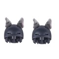 4PCS Motorcycle Plush Ear Helmet Decoration(Light Gray)