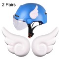 2 Pairs Motorcycle Helmet Angel Wings Decoration(White)