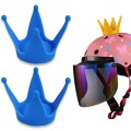 2PCS Motorcycle Crown Sucker Helmet Decoration(Blue)