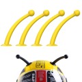 4PCS Motorcycle Helmet Soft Silicone Tentacle Sucker Decoration(Yellow)