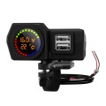 WUPP CS-1747A1 Motorcycle Voltage Temperature Digital Display Double USB Phone Charger