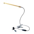 USB Clip Lamp Student Eye Protection LED Dimmable Desk Light(Gold)