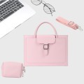 S176 Portable Waterproof Laptop Bag with Power Pack, Size: 13 inches(Cherry Pink)