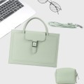 S176 Portable Waterproof Laptop Bag with Power Pack, Size: 14 inches(Mint Green)