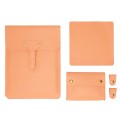 S177 3 In 1 Leather Waterproof Laptop Liner Bags, Size: 13 inches(Honeydet Oranges)