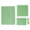 S177 3 In 1 Leather Waterproof Laptop Liner Bags, Size: 13 inches(Avocado Green)
