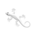 Anti-static Gecko 3D Stereo Car Sticker Decorative Stickers(White)