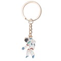 5 PCS Drip Oil Round Keychain Key Ring Bag Pendant(Astronauts)