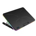 CoolCold F5  Laptop Radiator Bracket Office Desk Adjustable Laptop Cooler,Style: Colorful Edition