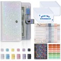 A6 Gypsophila Loose-leaf Bookkeeping Notebook Cash Budget Hand Book(Silver White)