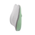 Memory Foam Lumbar Pillow Office Seat Lumbar Cushion(Green)