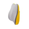 Memory Foam Lumbar Pillow Office Seat Lumbar Cushion(Lemon Yellow)