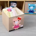 Youngshoots Cotton Linen Toy Storage Basket Clothing Storage Box,Style Ordinary(Pig Little