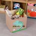 Youngshoots Cotton Linen Toy Storage Basket Clothing Storage Box,Style Ordinary(Chameleon)