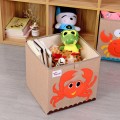 Youngshoots Cotton Linen Cartoon Toy Storage Basket Clothing Storage Box,Style Ordinary(Clutter)