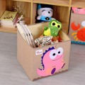 Youngshoots Cotton Linen Toy Storage Basket Clothing Storage Box,Style Ordinary(Pink Dinosa