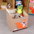 Youngshoots Cotton Linen Cartoon Toy Storage Basket Clothing Storage Box,Style Washable(Squirrel)