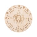 Carving Pattern Round Wood Craft Ouija Board 15cm(8)