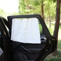 Car Window Summer Heat Insulation Sunshade Curtain Cotton Sun Block(Solar Flower)