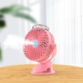 USB Charging Desktop Clip Style Cooling Fan, Spec: Spray (Pink)