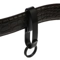 Key Clamp Belt Buckle Stainless Steel EDC Outdoor Buckle(Black)