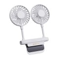 USB Large Wind Silent Cooling Computer Hanging Screen Fan(White)