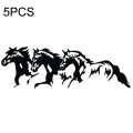 5PCS FGM-002 Carving Reflective Stickers Galloping Horse Car Body Sticker(Black)
