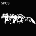 5PCS FGM-002 Carving Reflective Stickers Galloping Horse Car Body Sticker(White)