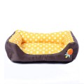 Cartoon Pet Kennel Square Cushion For Small And Medium Pet, Specification: L(Yellow)