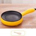 350W Electric Egg Omelette Cooker Frying Pan Steamer Cooker,EU Plug,Style: Pan+Wood Shovel Yellow