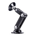 Aluminum Alloy Rotatable Lift Mobile Phone Holder Car Holder,Style:  Magnetic style Black