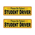 2 PCS STUDENT DRIVER Novice Car Sticker Magnetic Reflective Car Sticker 25 x 8 cm(Type B)