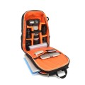 Oxford Cloth Waterproof Photography Backpack 17 Inch Laptop Backpack(Orange)