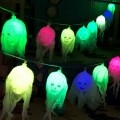 Halloween LED White Yarn Skull Ghost Festival Horror Atmosphere Decorative Lights, Style: 5m 20 Ligh