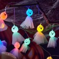 LED Halloween Decoration Luminous Cloth Ghost Ornament String Light 6m 40 Lights(Colorful)