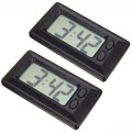 C33 Mini Home Car Electronic Clock With Hook And Loop Fastener(Black)