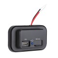 18W QC3.0 Fast Charge PD Car RV Boat Charger(Black)