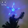 Christmas Tree Top Light LED Glowing Star Lights, Size: Small EU Plug(Blue)