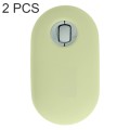 2 PCS Silicone Dustproof Wireless Mouse Protective Case For Logitech Pebble(Matcha Green)