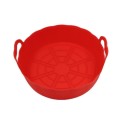 Air Fryer High Temperature Silicone Cake Pan(Medium Red)