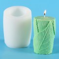 2804 Leaves Cylindrical Scented Candle Silicone Mold Plaster Drop Glue Mold