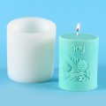 2805 Pine Cone  Cylindrical Scented Candle Silicone Mold Plaster Drop Glue Mold