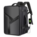 Large-capacity Waterproof Expandable Hard Shell Backpack with USB Charging Hole(161 Black)